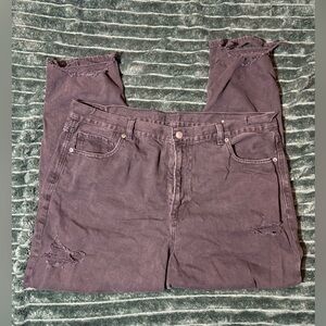 American Eagle Distressed Mom Jeans